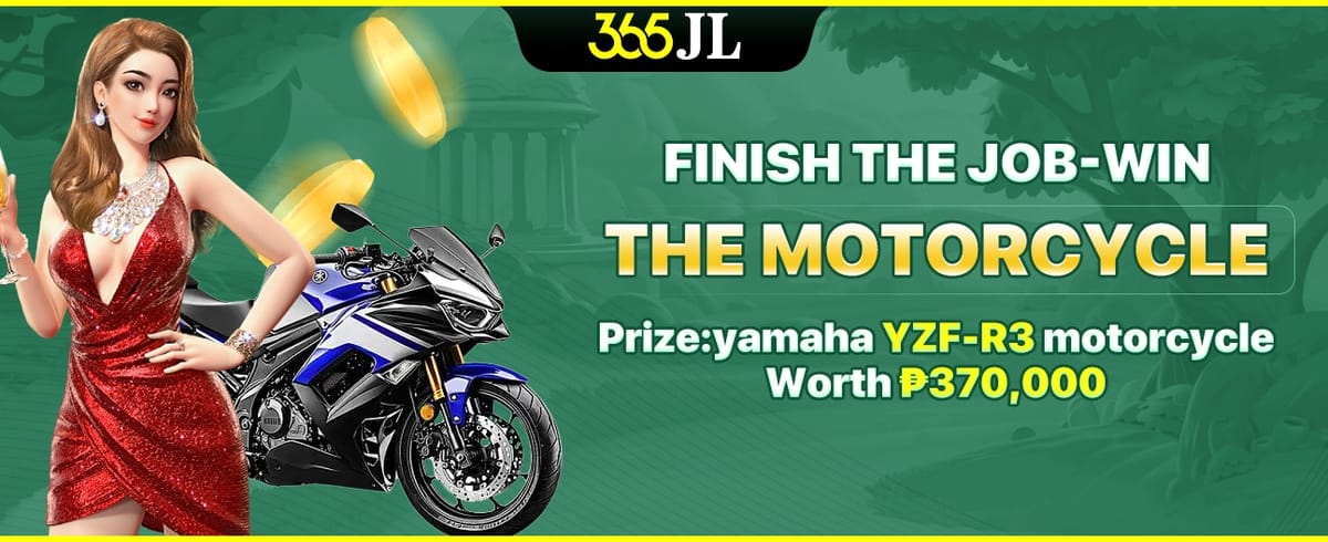 Ride Away with a Brand New Motorcycle! promotion banner